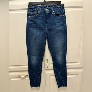 7 For All Mankind High Rise Ankle Skinny Denim Blue Jeans Women’s Size 27